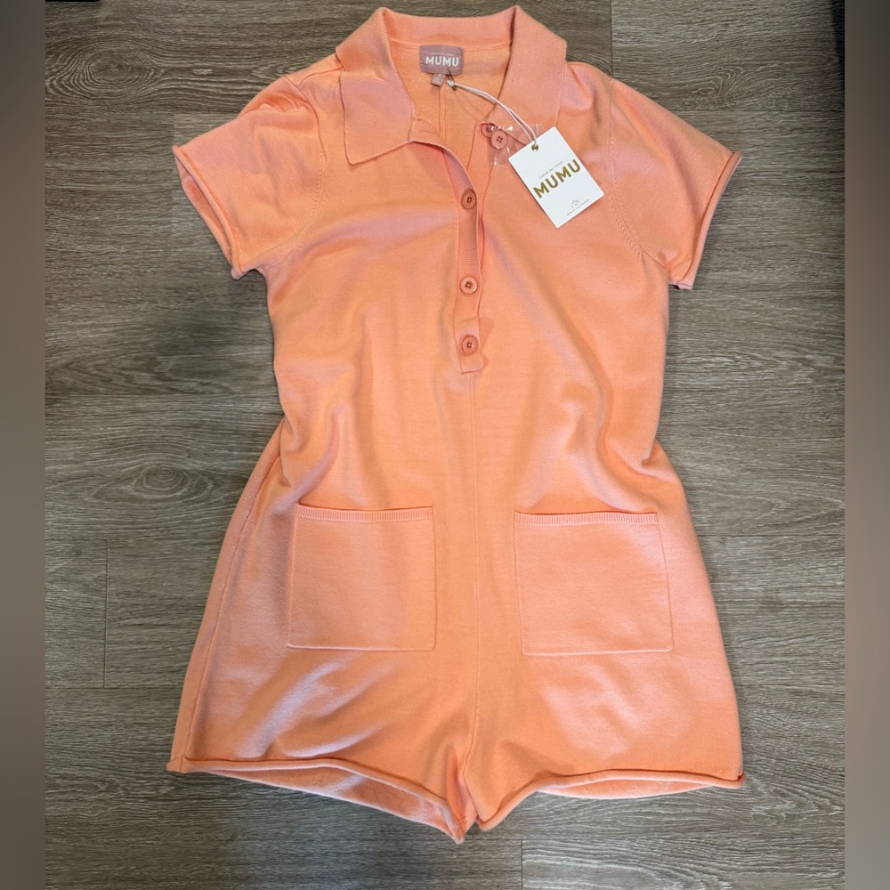 Show Me Your MuMu Orange Jumpsuit with Relaxed Fit